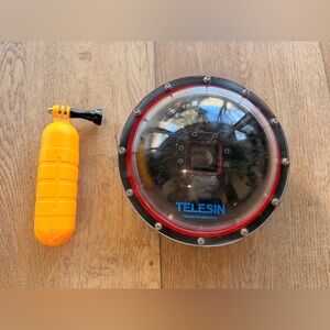 TELESIN 6" GoPro Dome Port & Floating Grip
